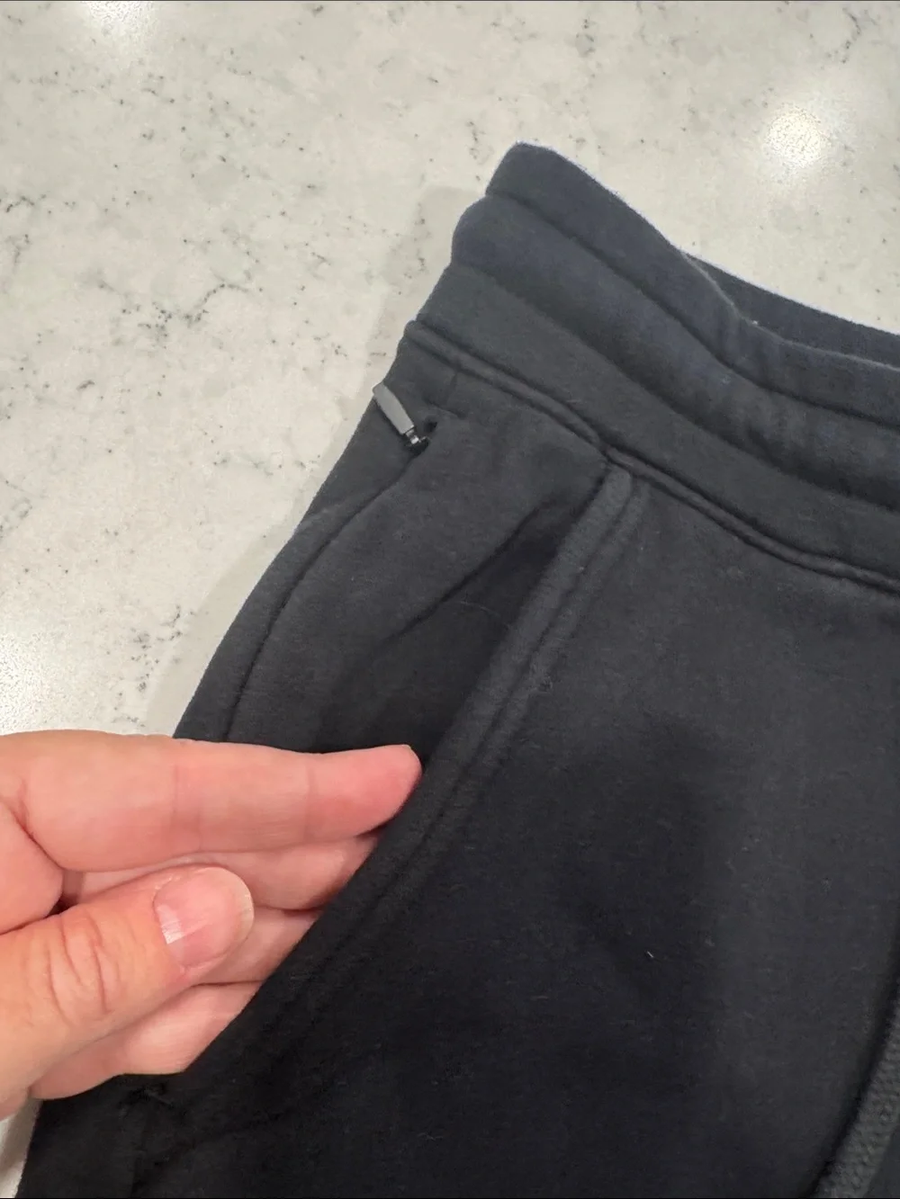 Hollister Men's XS Black Drawstring Open Wide Leg Sweatpants Pockets Baggy Logo
